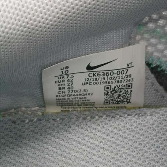 Nike Renew Run Running Sneakers Athletic Sky Gray Hyper Turquoise Size 10 - Picture 7 of 11